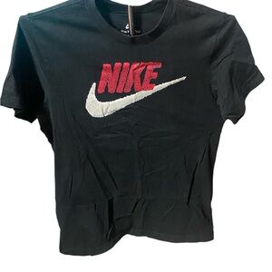 Nike Black Tee with White Text